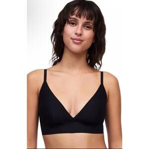 Chantelle Womens Softstretch Wire Free Triangle Bralette Black Size M NWT